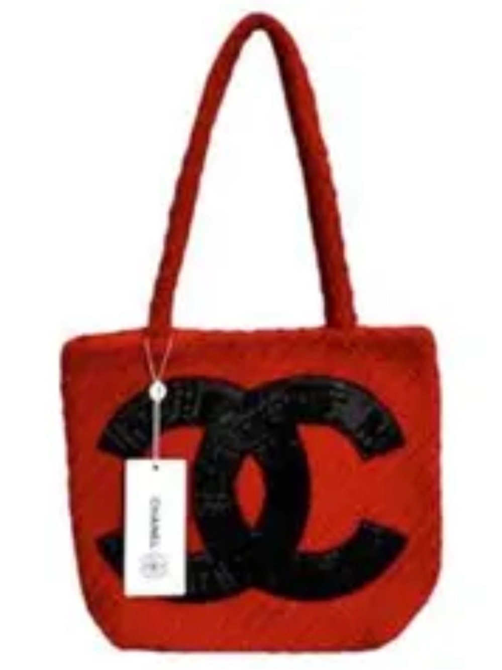Red Beaute Tote Bag with Black Accents; NWOT